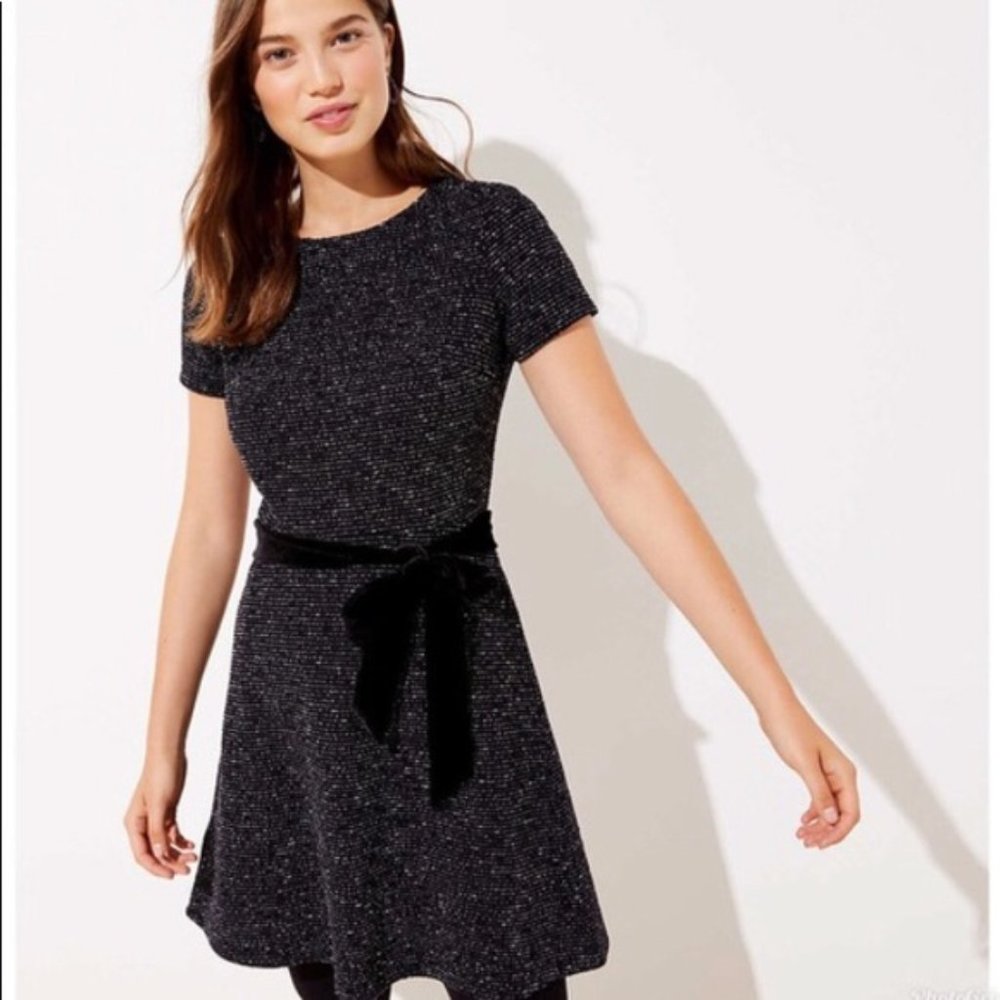 NWT Textured Velvet Belted Dress
